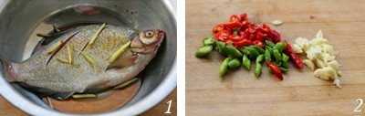 双椒煎边鱼的做法第1步图示